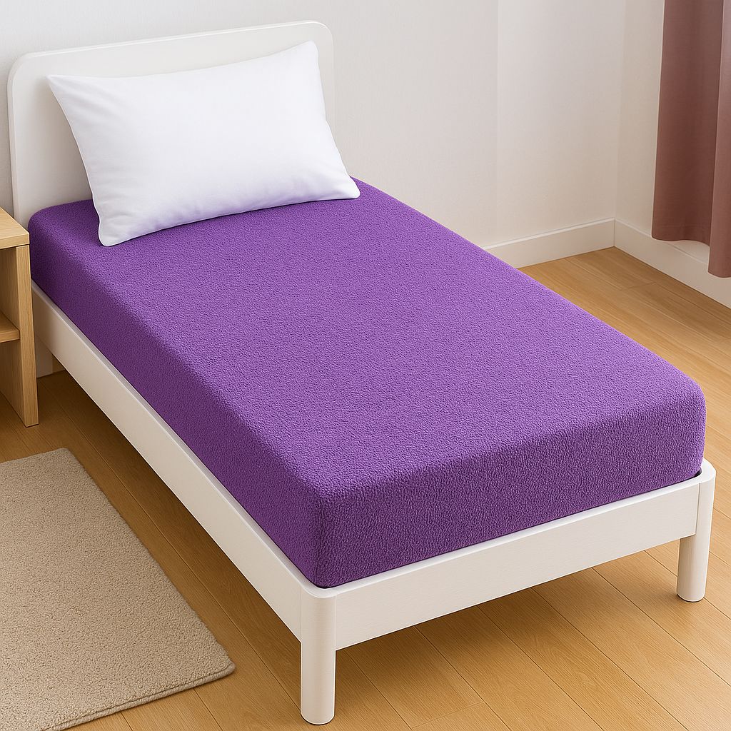 protector de colchon anti liquidos de felpa 1 plaza 90x190x25